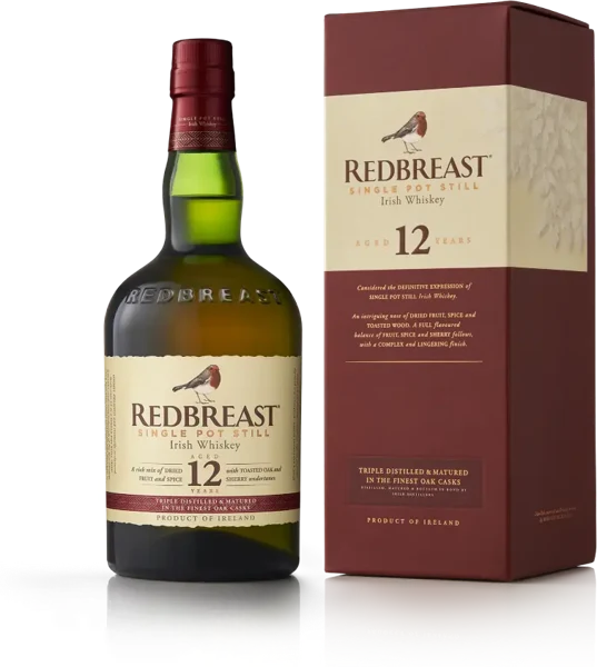 Redbreast 12 Year Old Irish Whiskey bottle and box